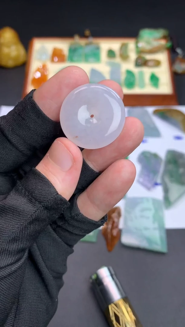 定制翡翠未镶嵌然翡翠平安扣