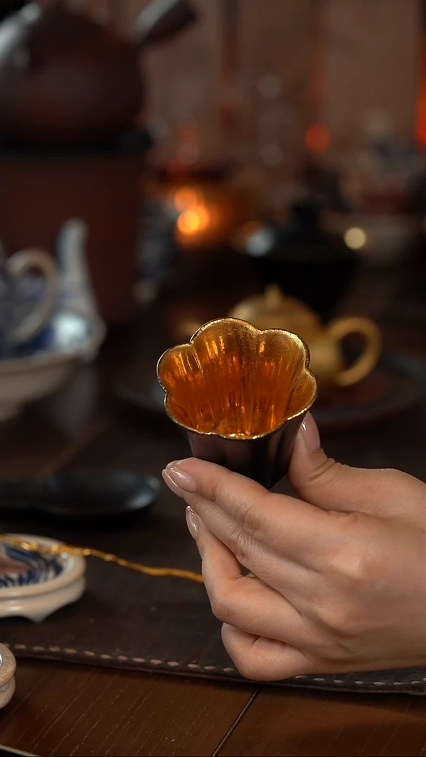 【闪购商品】霖松堂 流金岁月 花口杯