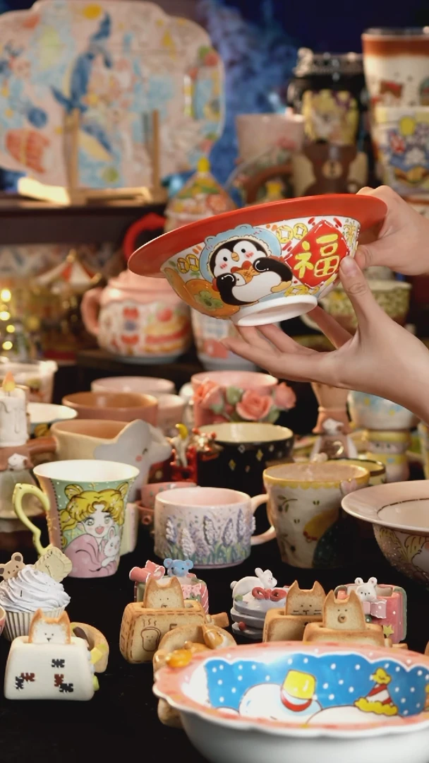 其他陶景德镇釉下彩手绘设计师款陶瓷