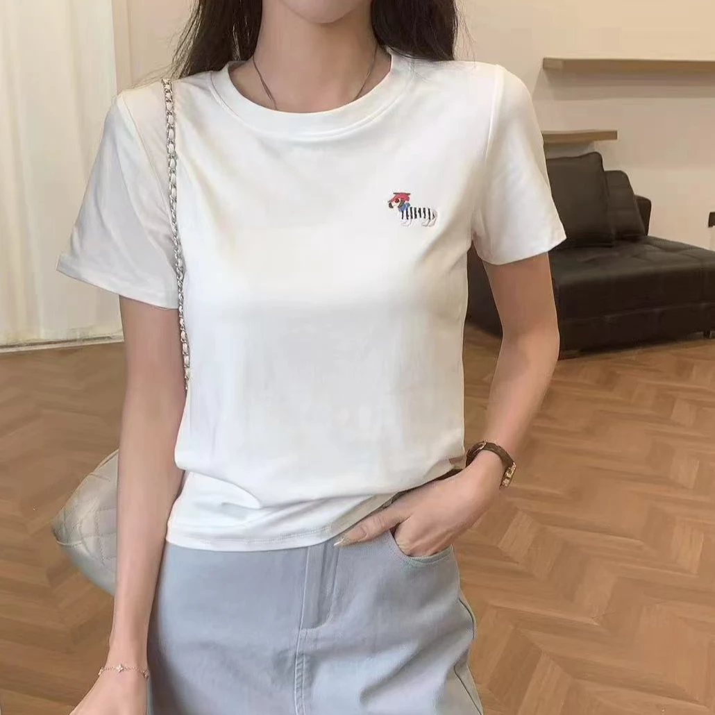 【安迪严选6】8817夏季正肩弹力纯色打底上显瘦衣女简约时尚百搭T