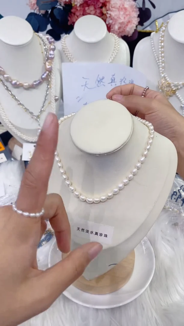 颈饰未镶嵌淡水珍珠5-6米形白