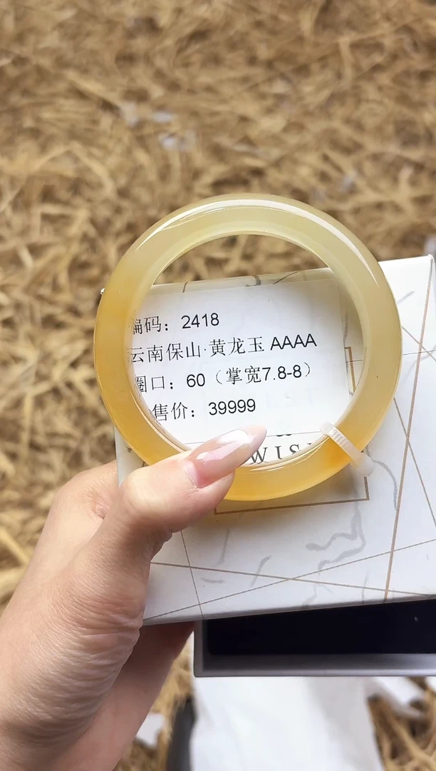 未镶嵌手镯石英质玉2418--圈口60