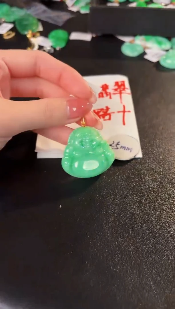 【闪购商品】翡翠颈饰18K金镶嵌缅料A货/支持复检/一件