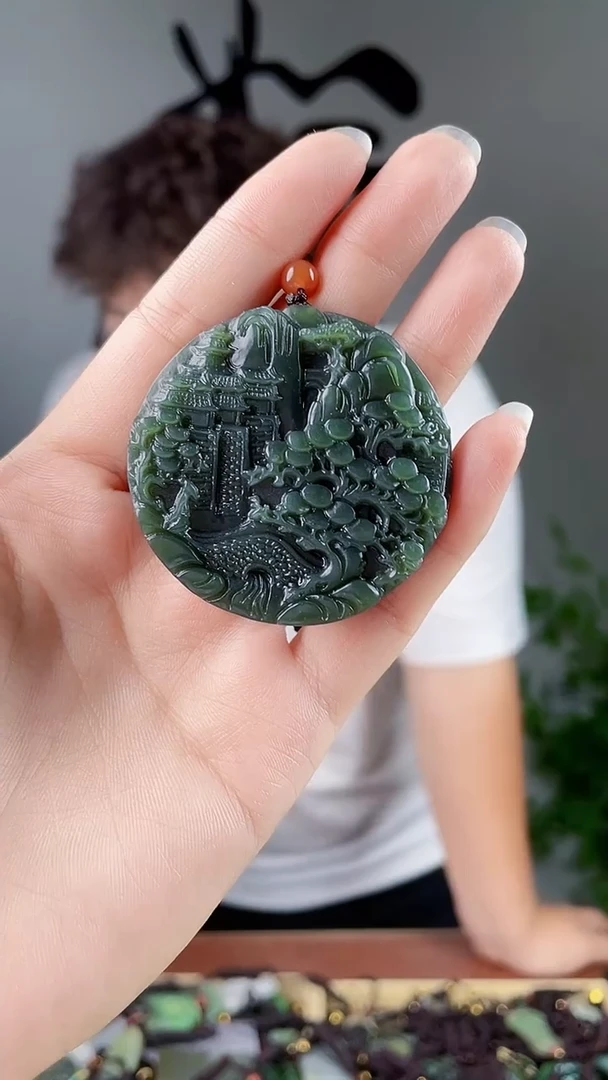 和田玉未镶嵌颈饰拍一发一，多样性发货