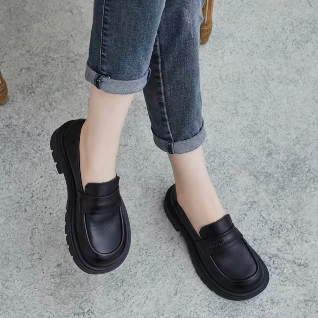 彬哥家新款春秋季英伦风女鞋（直播间选款非图片）厚底时尚百搭女鞋