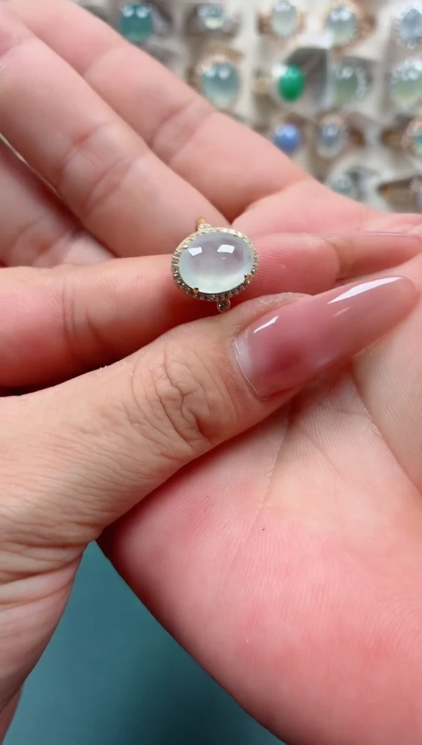 银S925镶嵌戒指翡翠.