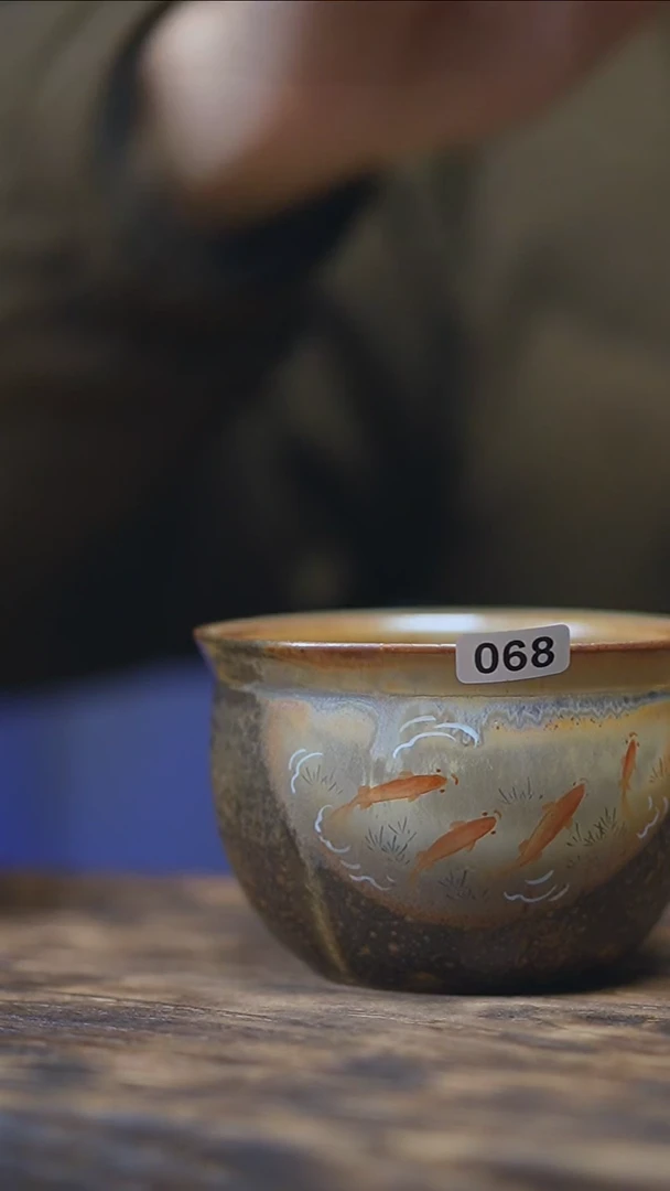 【闪购商品】068景德镇手绘小鱼缸