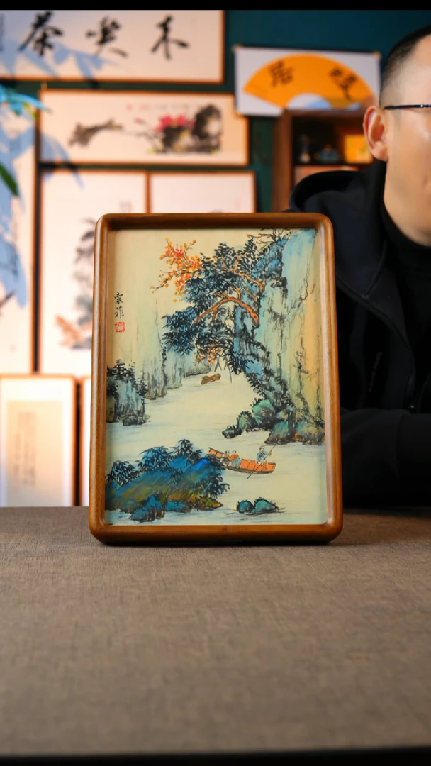 国画SF    S8黑胡桃实木榫卯  A4