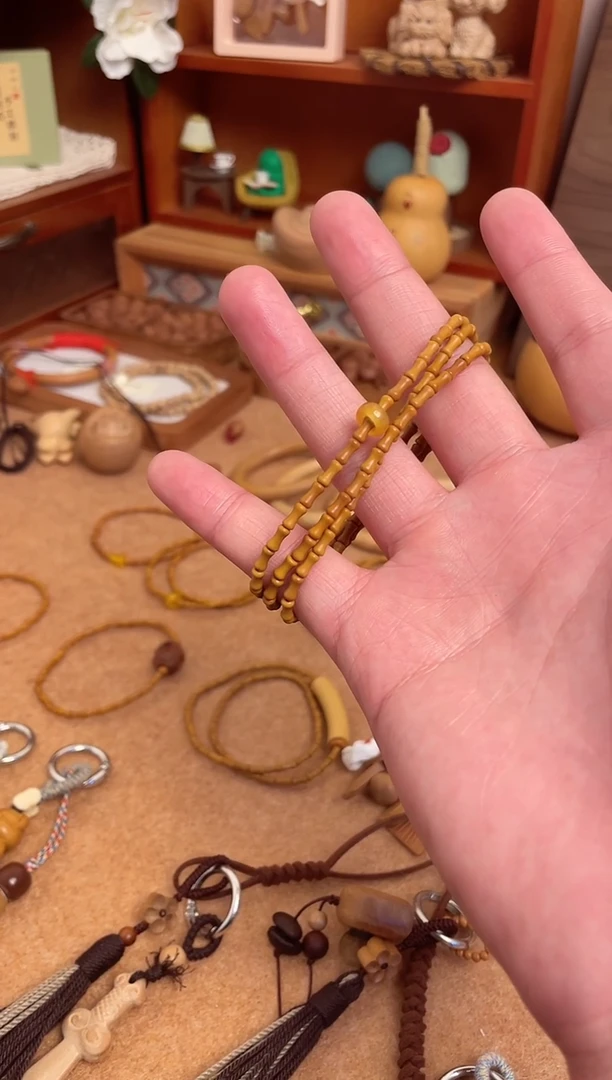 竹节手串三圈加跑环一物一拍