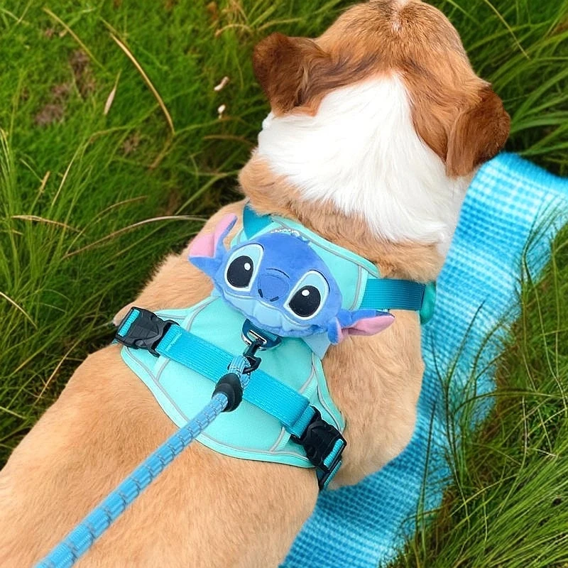 防挣脱设计狗狗背带式胸背萌趣图案小型犬专用布质舒适遛狗装备20