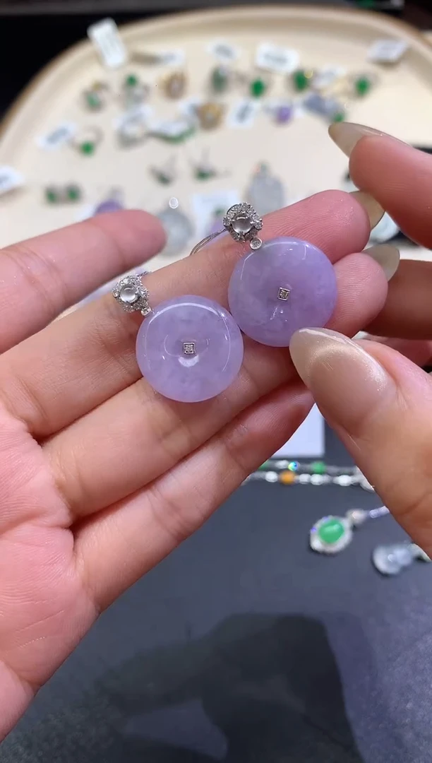 套链18K金镶嵌翡翠E213|多样性发货一件|2980