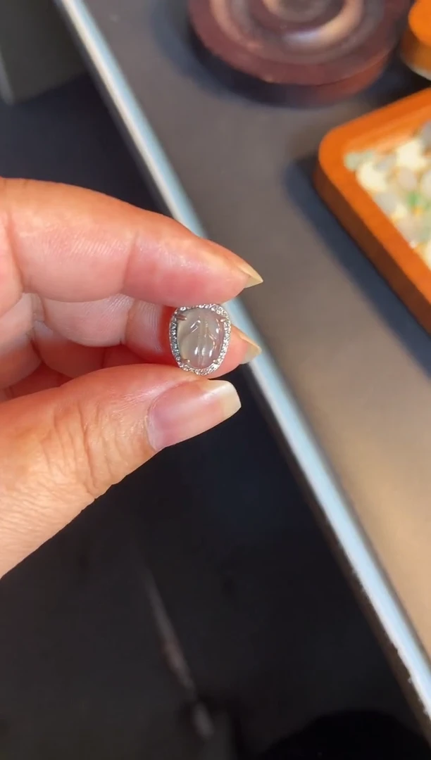 吊坠(不含链)银S925镶嵌翡翠1