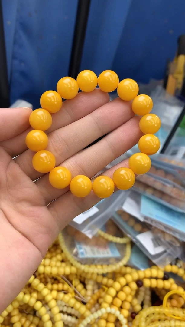 裸石蜜蜡未镶嵌手串