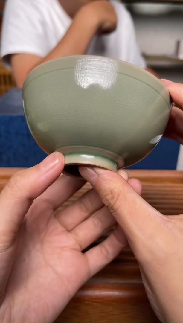 其他耀州窑纯手工素面玉兰杯  微瑕