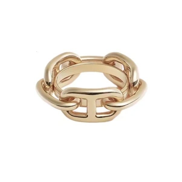 未使用 Hermes/爱马仕 花花爱马仕 Regate 90丝巾扣 浅金色