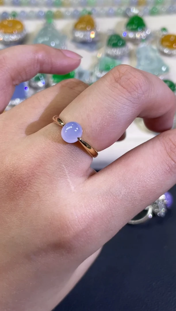 18K金镶嵌戒指翡翠A575|3980