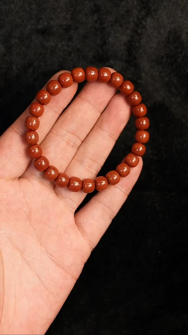 未镶嵌手串南红玛瑙9+牛血红老型
