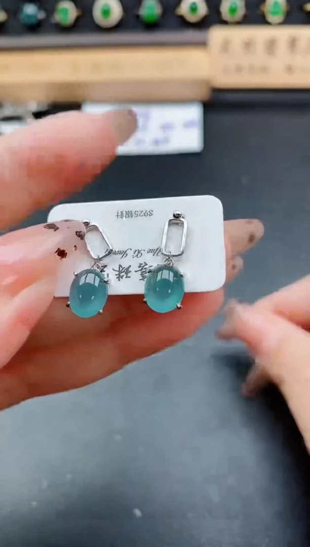 银S925镶嵌戒指翡翠1