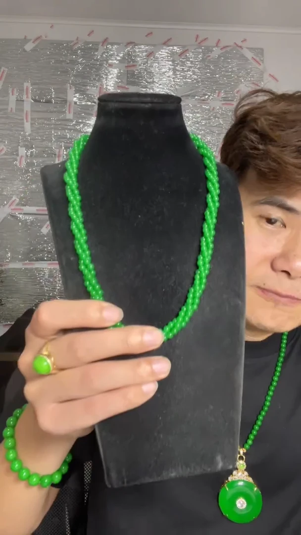 毛衣链未镶嵌翡翠麻花毛衣链