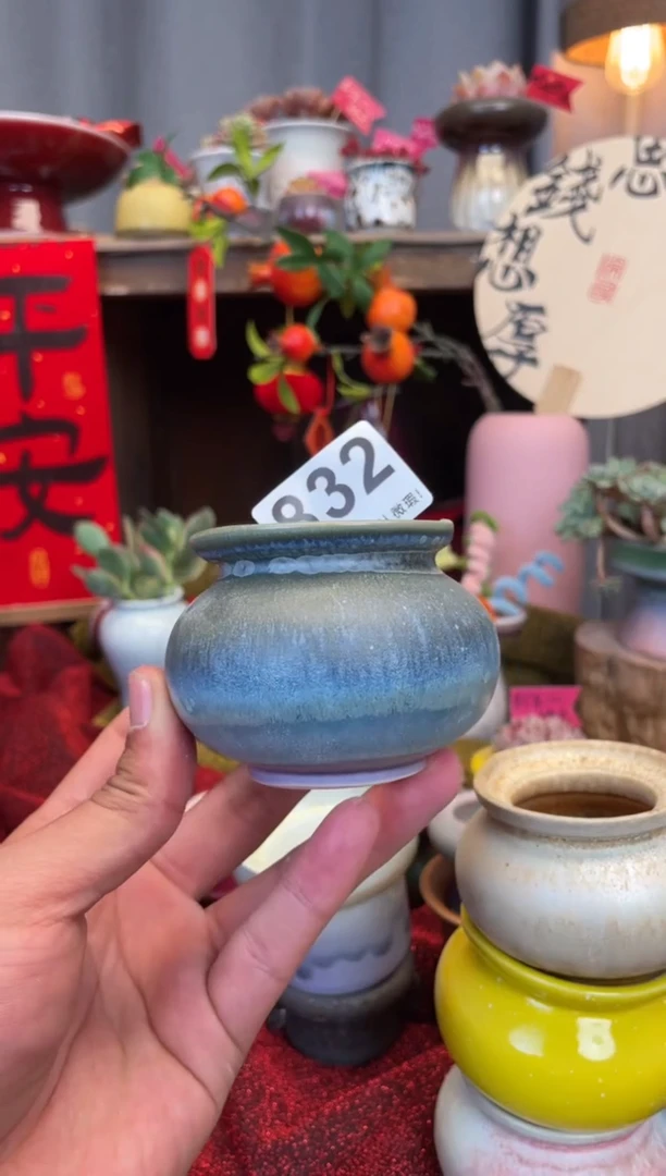 【闪购商品】摆件832小芳手工花盆 默认微瑕
