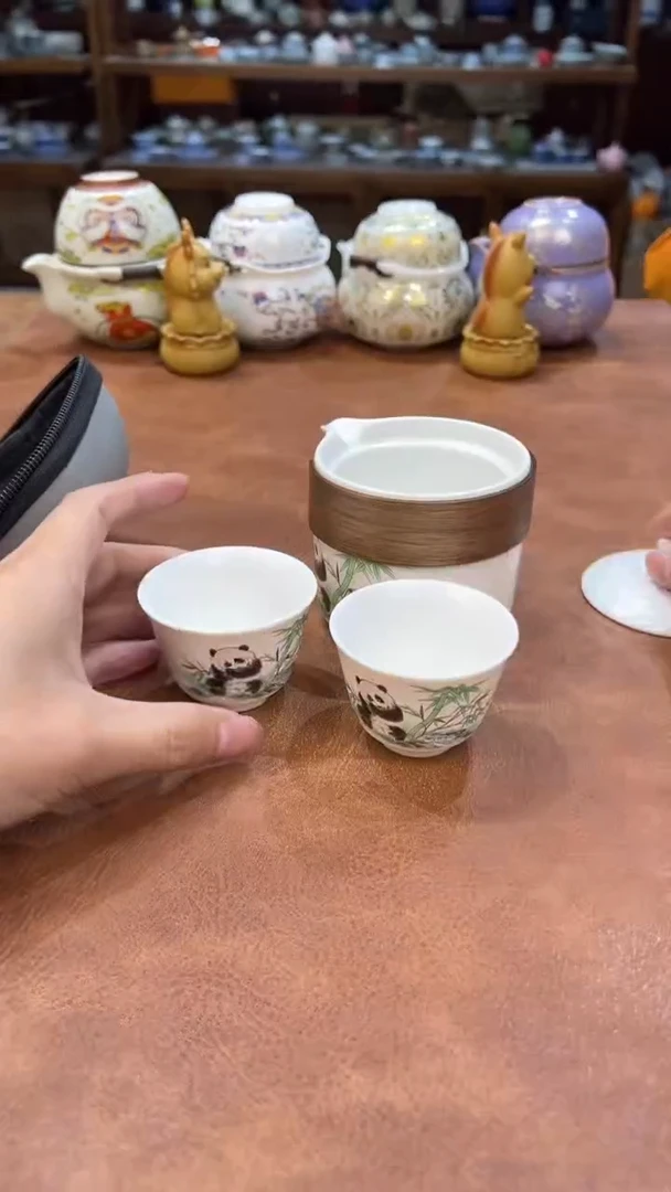 真的很便宜会开片的旅行茶具