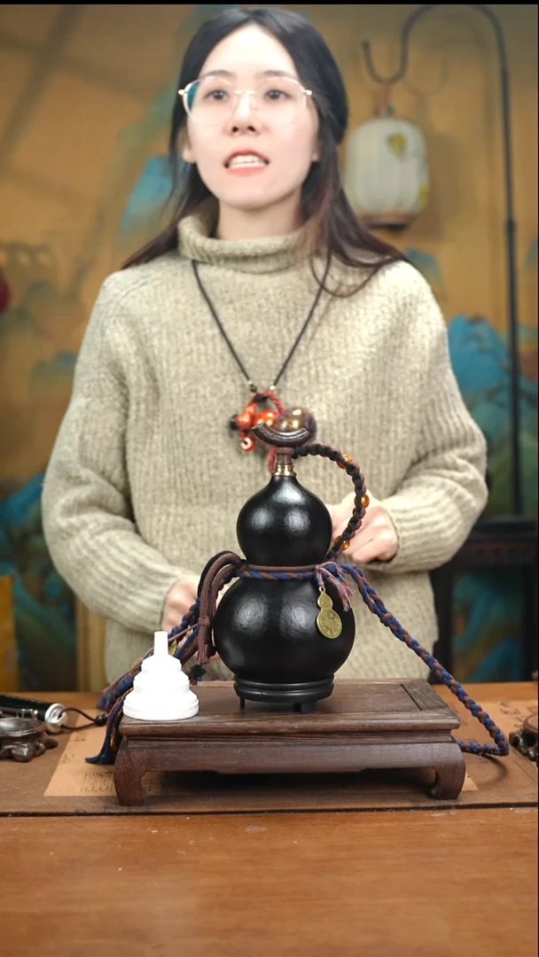 XD074藏绳款大漆酒葫芦（现货现发）