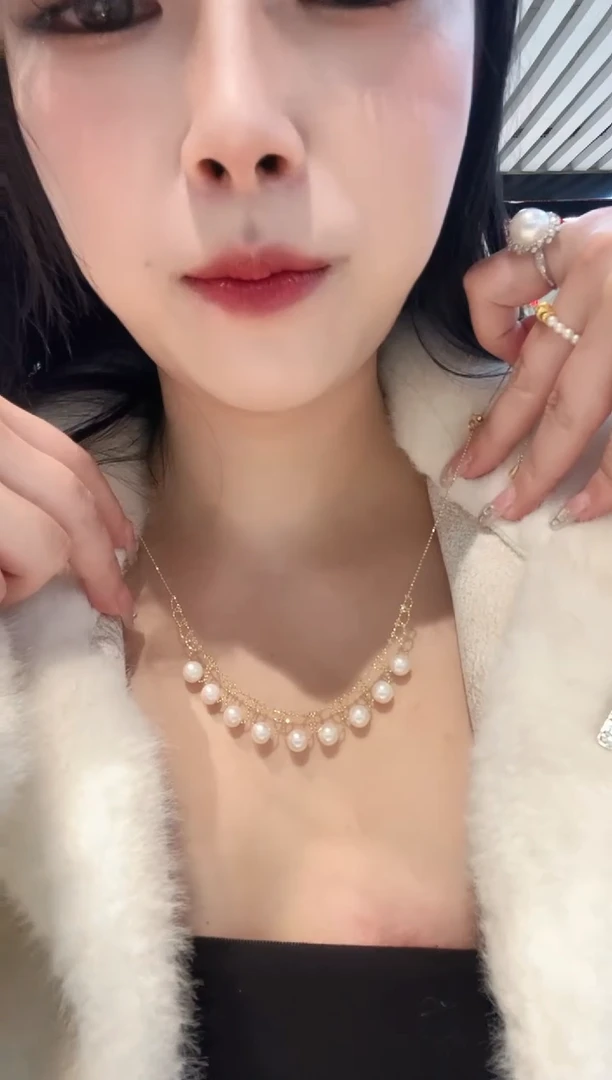 【闪购商品】海水珍珠项链18K金镶嵌珍珠蕾丝项链zzxm