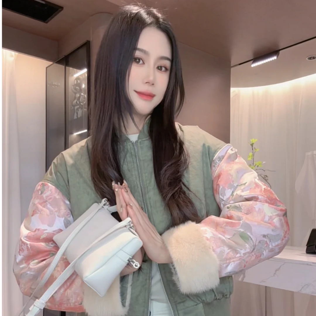 PINSHANGXIBAO/品尚喜宝上衣时尚宽松水貂鹅绒新中式外套 85153-E