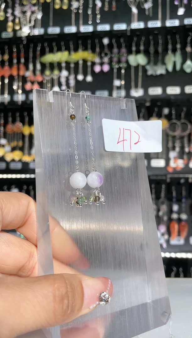 【闪购商品】紫晶耳饰银S925镶嵌喜欢拍