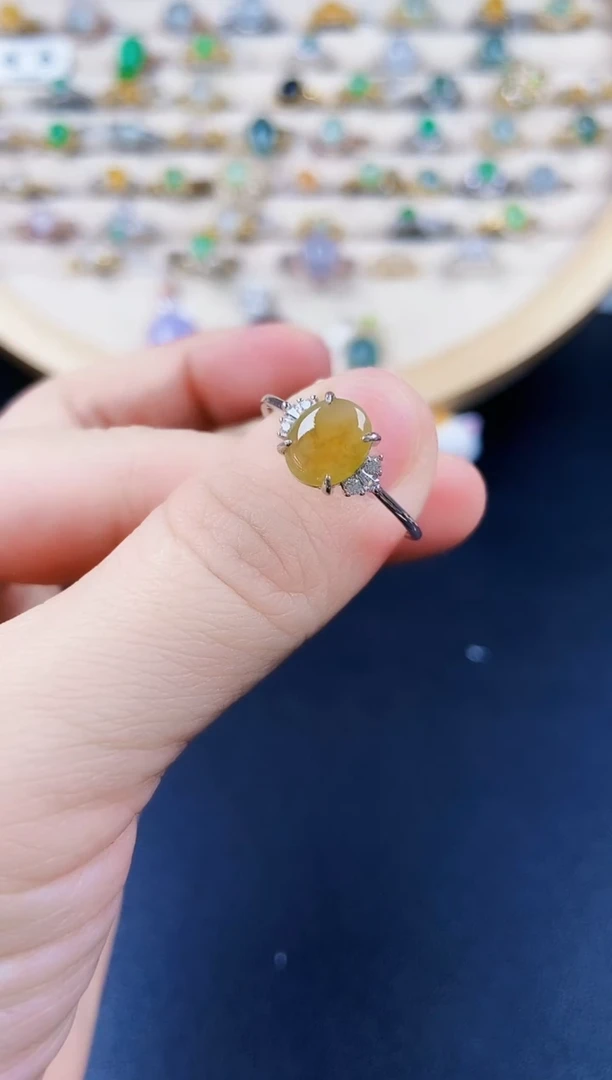 【闪购商品】翡翠戒指银S925镶嵌120120120