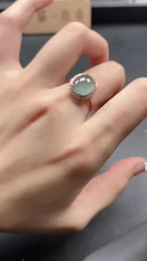 银S925镶嵌戒指翡翠51151