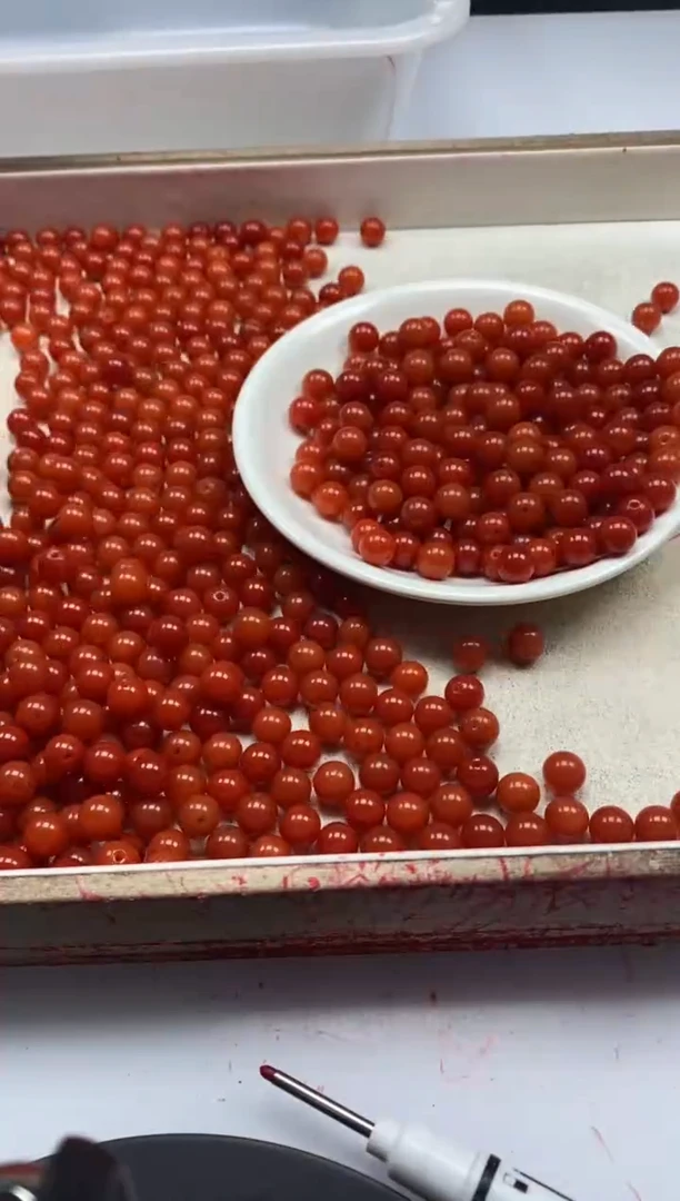 【闪购商品】玛瑙/玉髓颈饰未镶嵌w2185满肉南红8mm*30颗