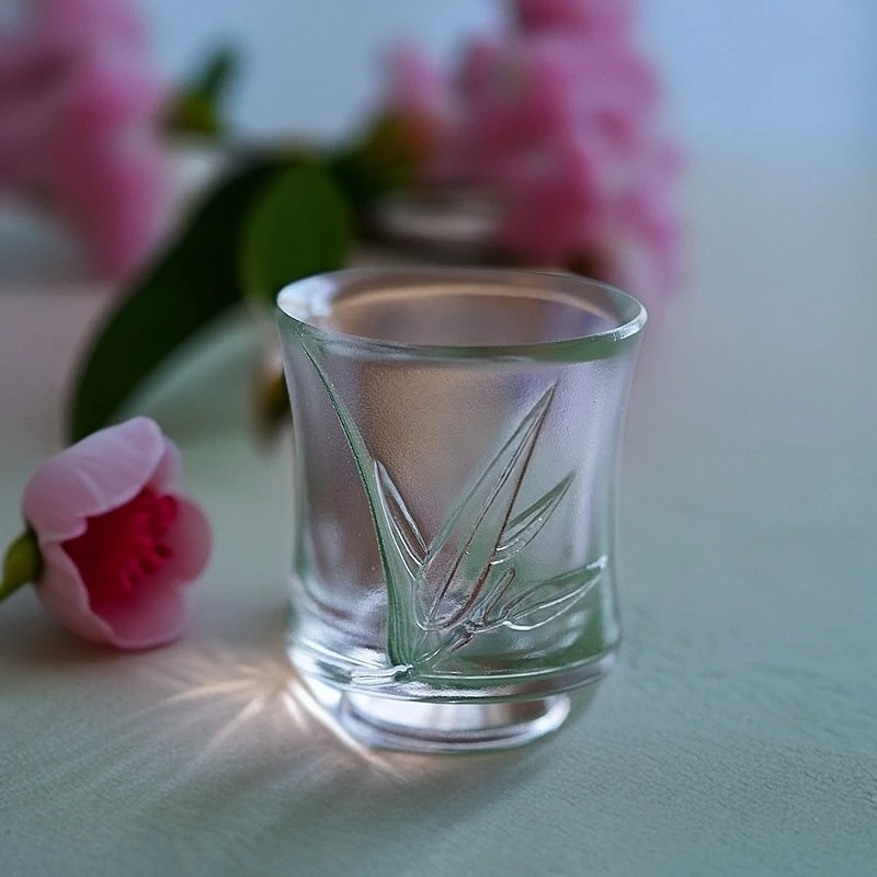 【梁明毓】琉璃茶具 碧君竹节琉璃品杯 品茗茶品酒均可 文人茶器