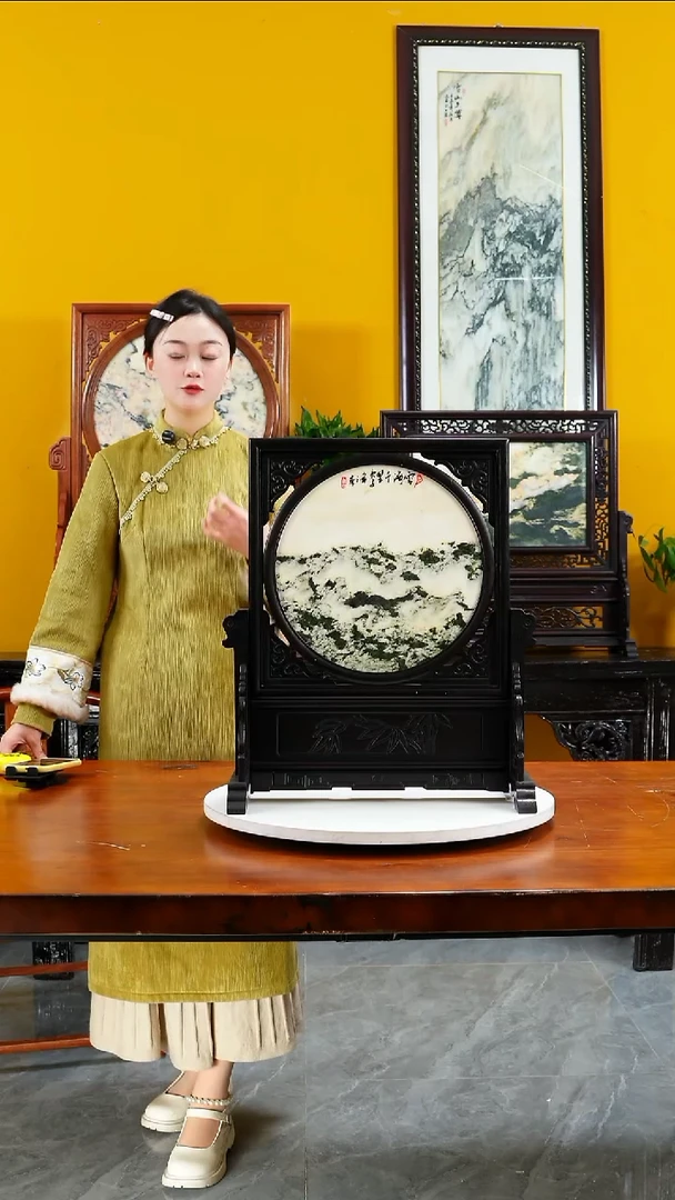 石材天然大理石画摆件