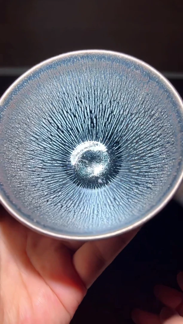 茶盏建窑建盏 杨飞银毫