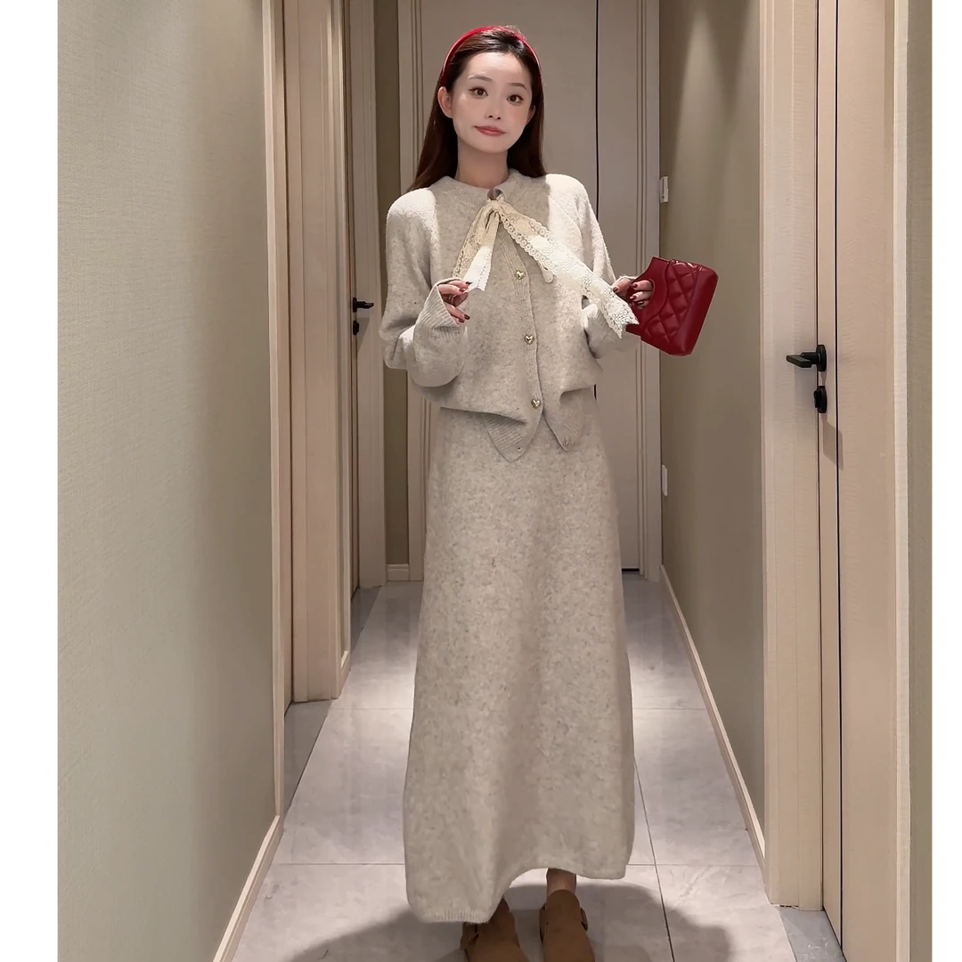 【运补5米】小香风套装女早秋mm时髦高级感穿搭一整套裙子两件套