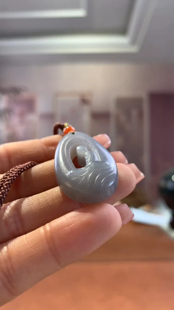 【闪购商品】和田玉挂件未镶嵌烟紫悟道