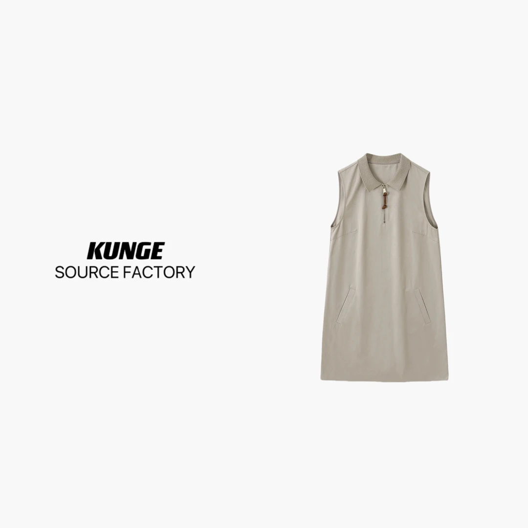 KUNGE- 气质时尚休闲女士设计师圆领连衣裙-9213