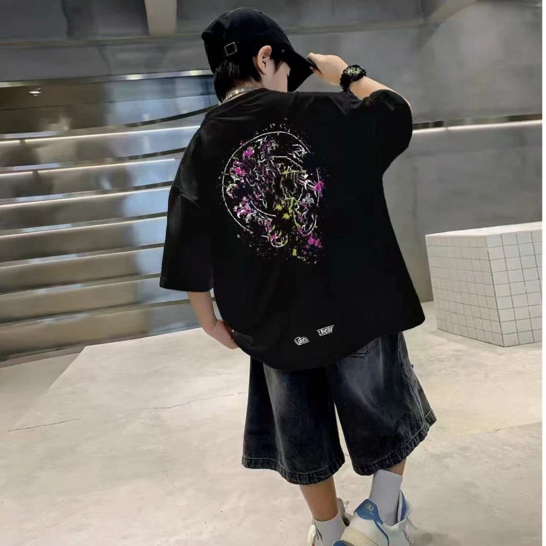 503233  优选韩版定制夏款儿童休闲日常洋气百搭短袖