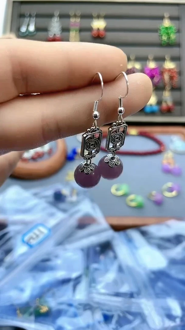 【闪购商品】玛瑙/玉髓耳饰银S925镶嵌172200