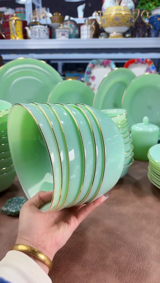 玉瓷6.5英寸面碗6个