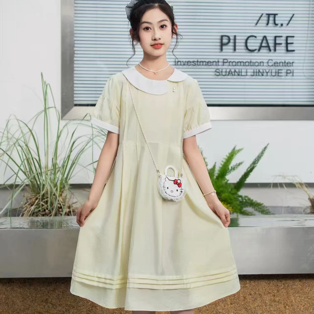 夏季新款童装女孩儿加大加胖款连衣裙常绪2512