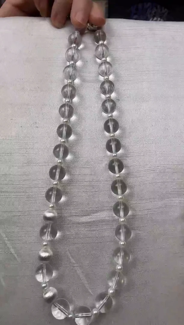 项链银S925镶嵌水晶天然