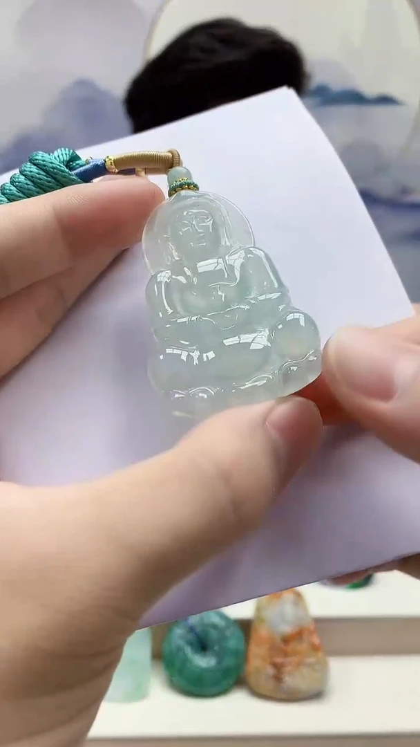 未镶嵌定制翡翠雨***…5163bb-毛货挂件