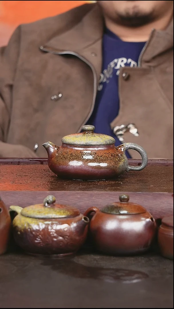 茶壶紫砂柴烧 壶