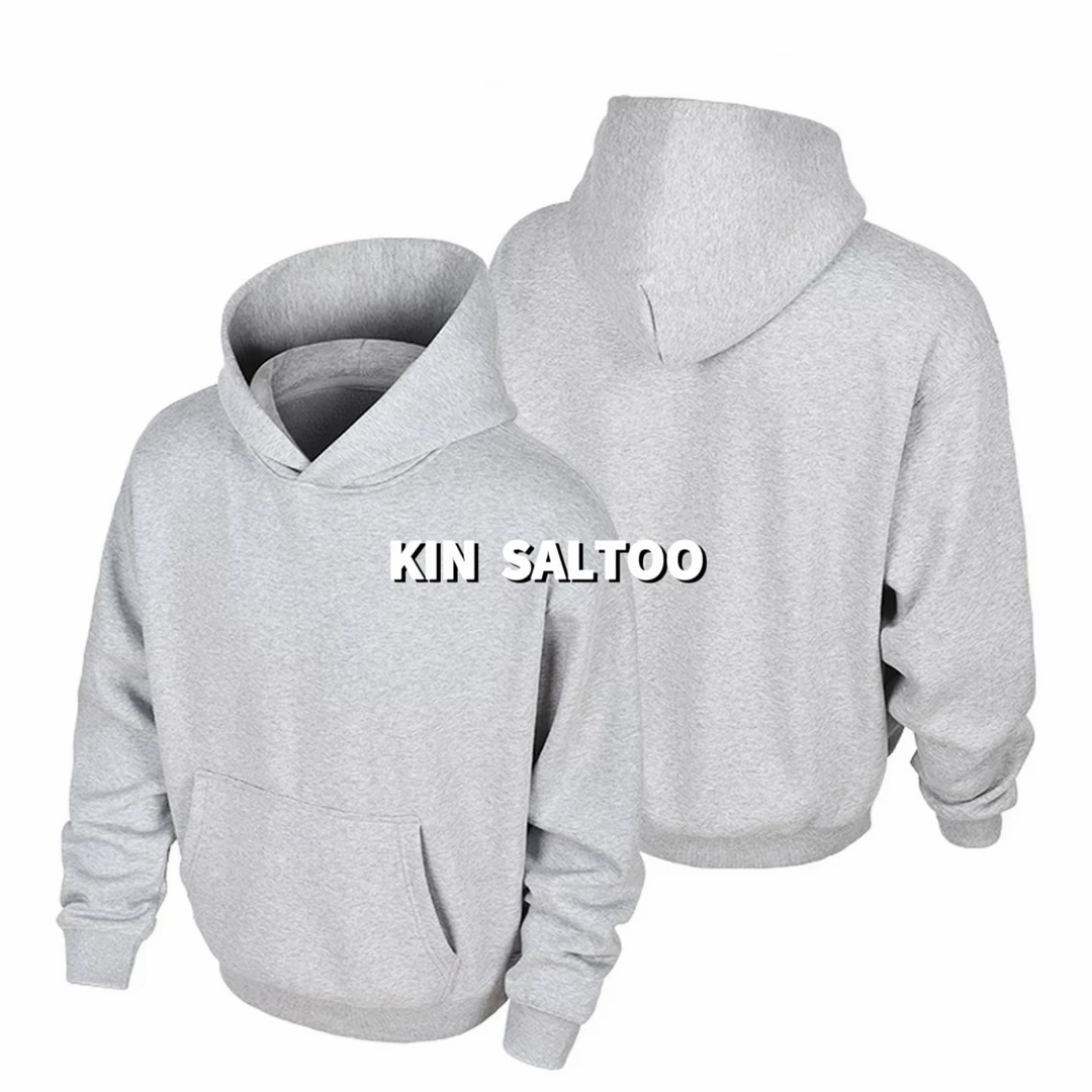 KINSALTOO“套头卫衣”fog版型纯色帽衫秋季美式连帽卫衣男女同款
