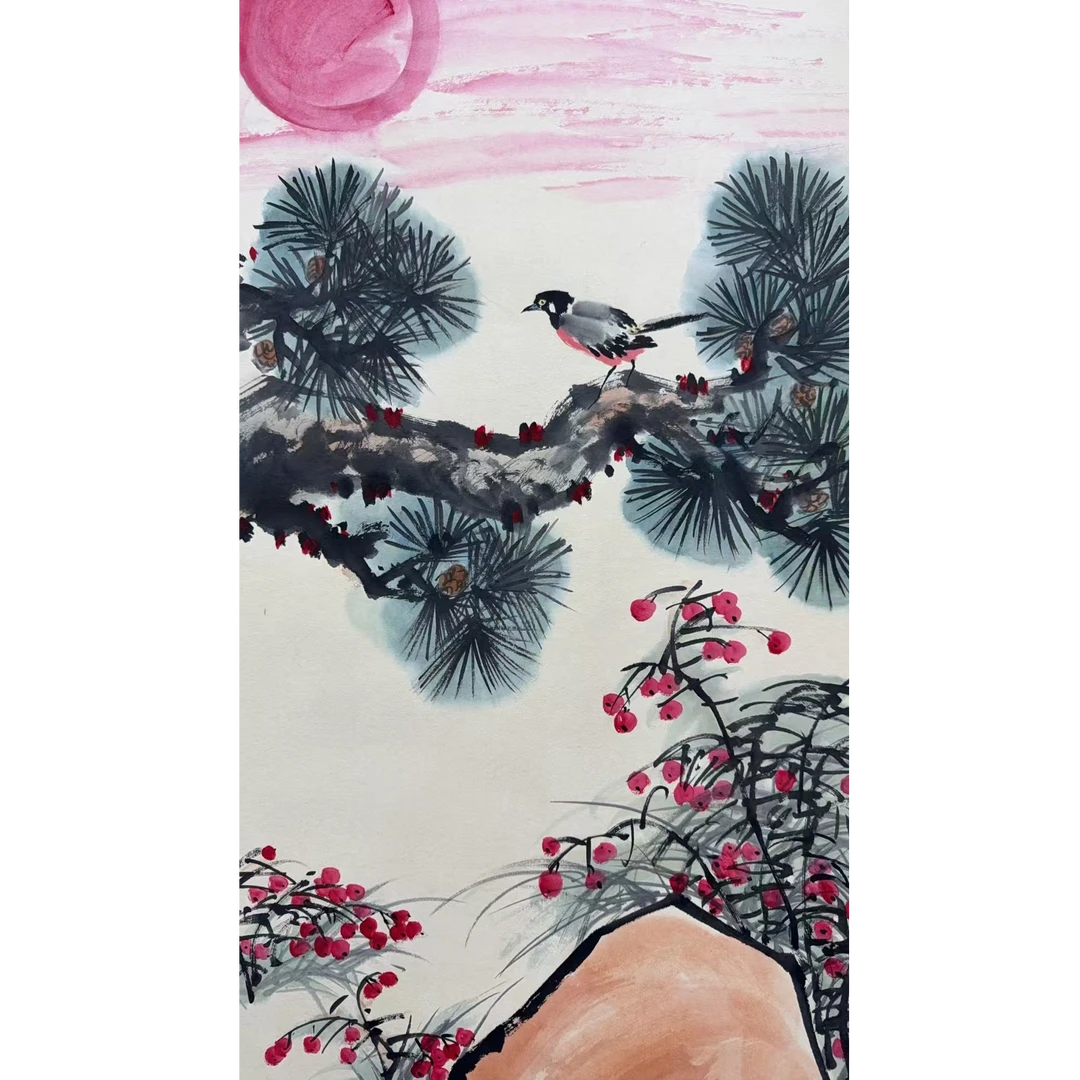 孙老款 花鸟立轴 100 50 4.5平尺