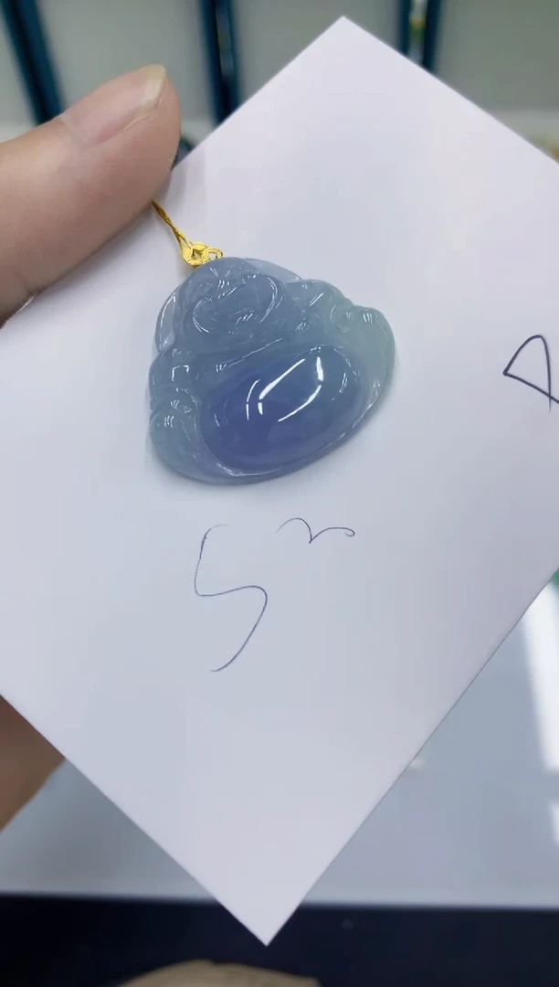 颈饰18K金镶嵌翡翠翡翠