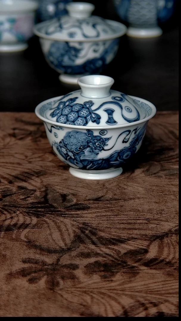 其他瓷江**流狮子盖碗1