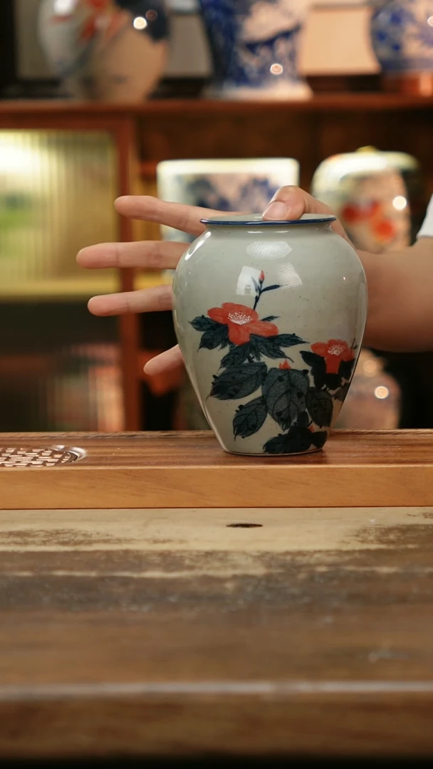 摆件景德镇纯手工釉下彩精品茶具